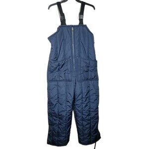 Samco Freezerwear Overalls High Freezer Bibs Mens Size XL Navy Adjustable Strap